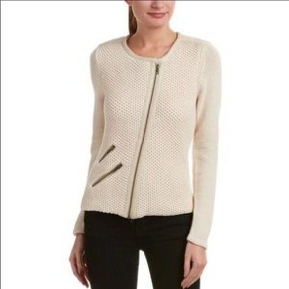 Vintage CABi Moto Zip Up Sweater Size Medium - Picture 2 of 3